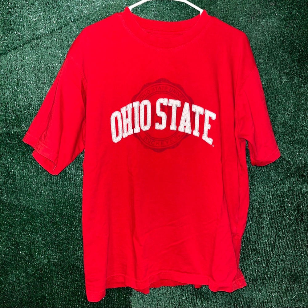 vintage Y2K Ohio State Buckeyes Red Shirt L NCAA Football